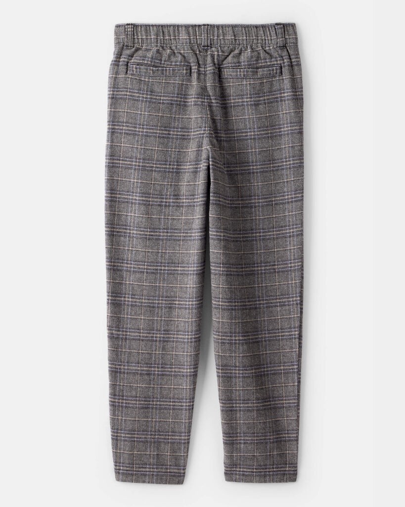 slide 3 of 3, Oshkosh Boys Plaid Pants - Grey Grey 5, 1 ct