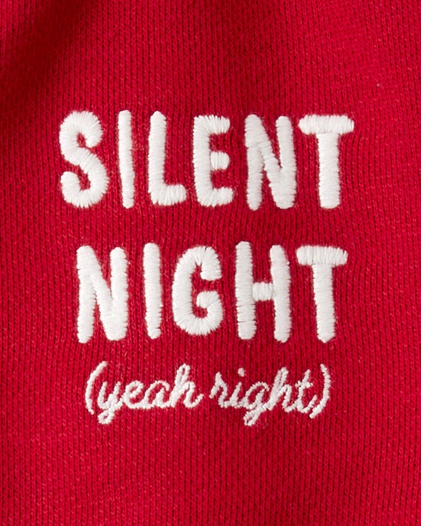 slide 3 of 4, Littleplanet Baby Organic Cotton Silent Night Bubble Perfect Red 12M, 1 ct