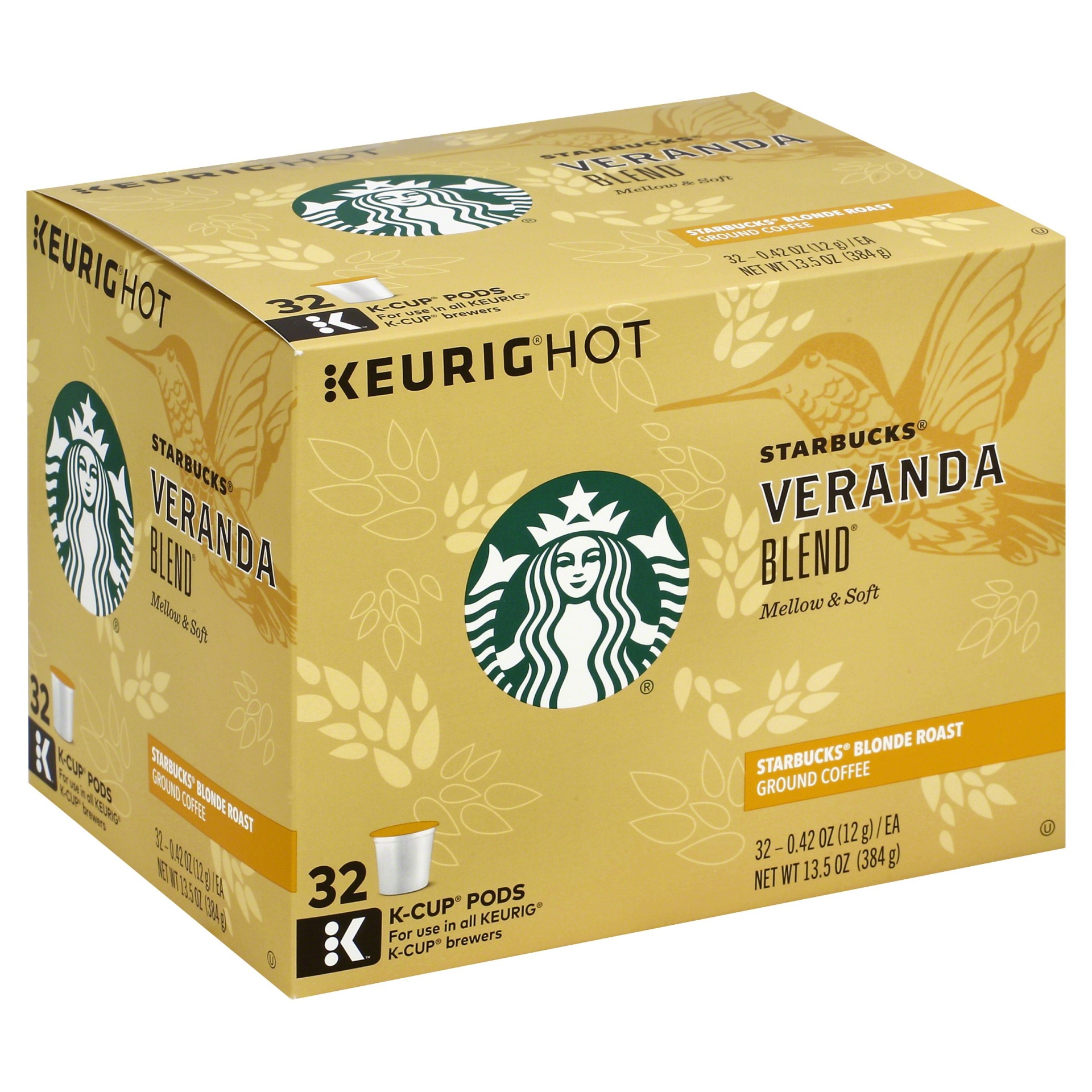 slide 1 of 7, Starbucks K-Cup Veranda Blend Blonde Roast - 32 ct, 32 ct