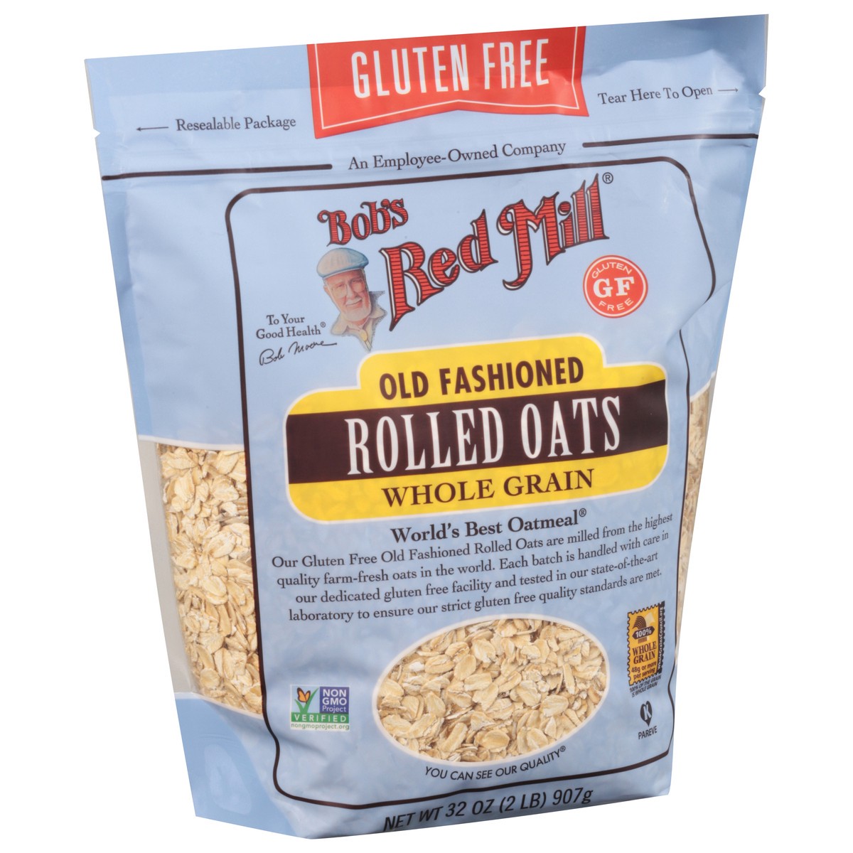 slide 2 of 9, Bob's Red Mill Whole Grain Old Fashioned Rolled Oats 32 oz, 32 oz