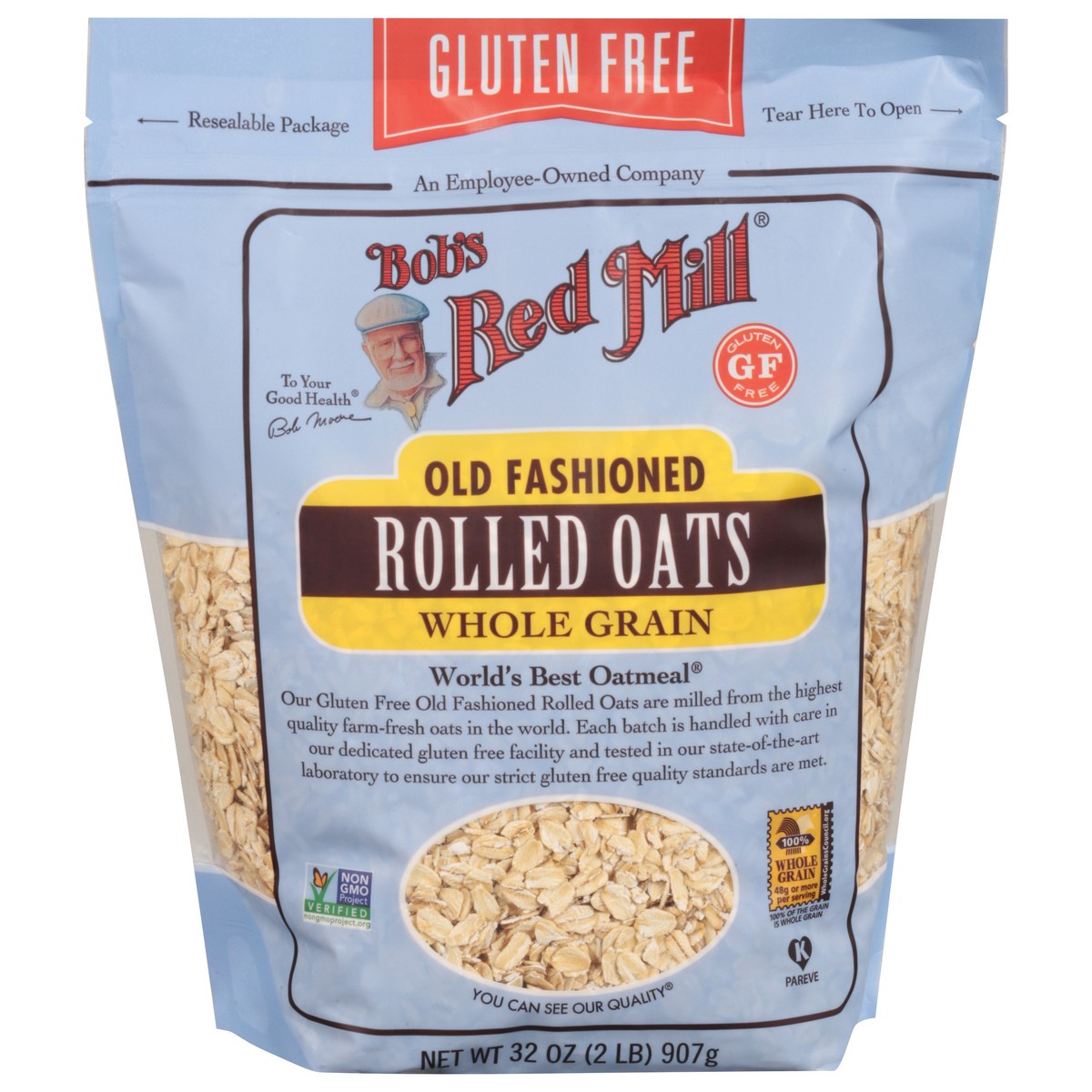 slide 1 of 9, Bob's Red Mill Whole Grain Old Fashioned Rolled Oats 32 oz, 32 oz