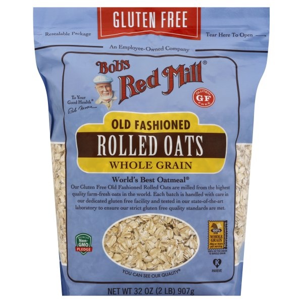 slide 1 of 1, Bob's Red Mill Gluten Free Old Fashioned Rolled Oats, 32 oz