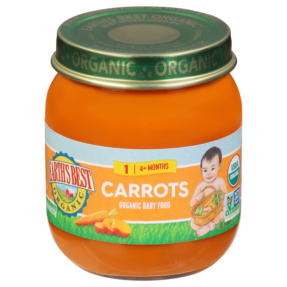 slide 1 of 10, Earth's Best Carrots Orig Organic Baby Food, 4 oz