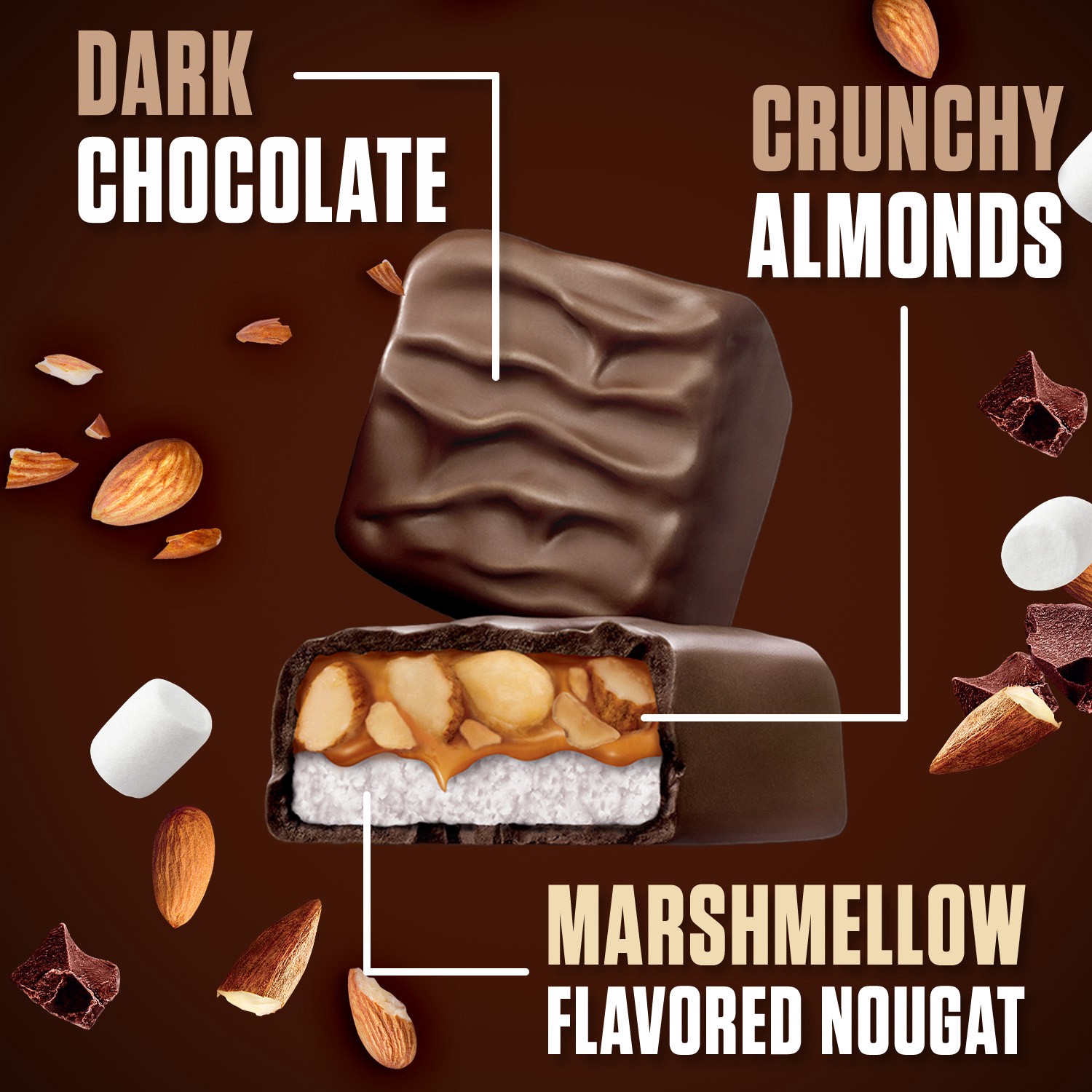 slide 3 of 5, Snickers Rockin' Nut Road Dark Chocolate Bars, Share Size, 2.82 oz, 2.82 oz