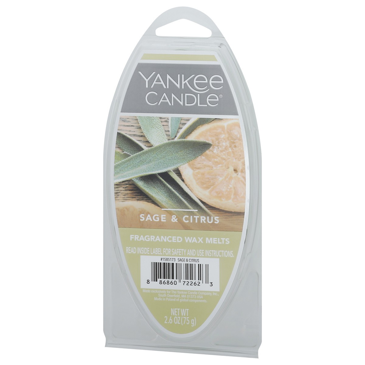 slide 5 of 9, Yankee Candle Fragranced Sage & Citrus Wax Melts 2.6 oz, 2.6 oz