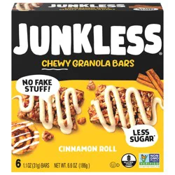 Junkless Cinnamon Roll Chewy Granola Bars