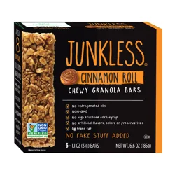 Junkless Cinnamon Roll Chewy Granola Bars
