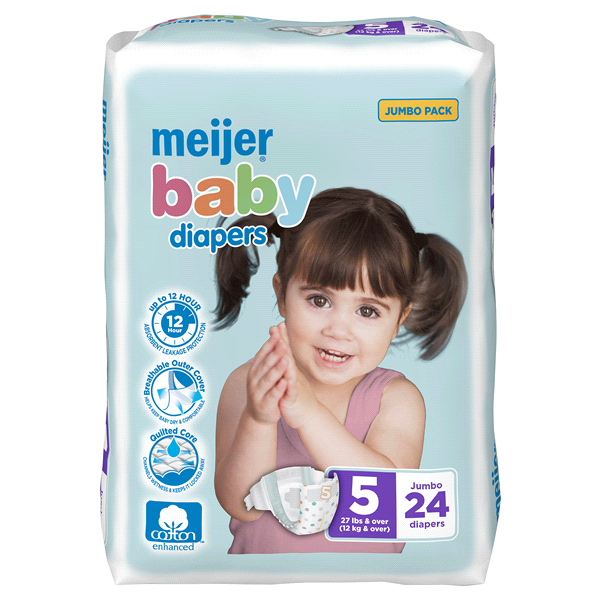 Meijer Baby Jumbo Diapers Size 5 24 ct Shipt