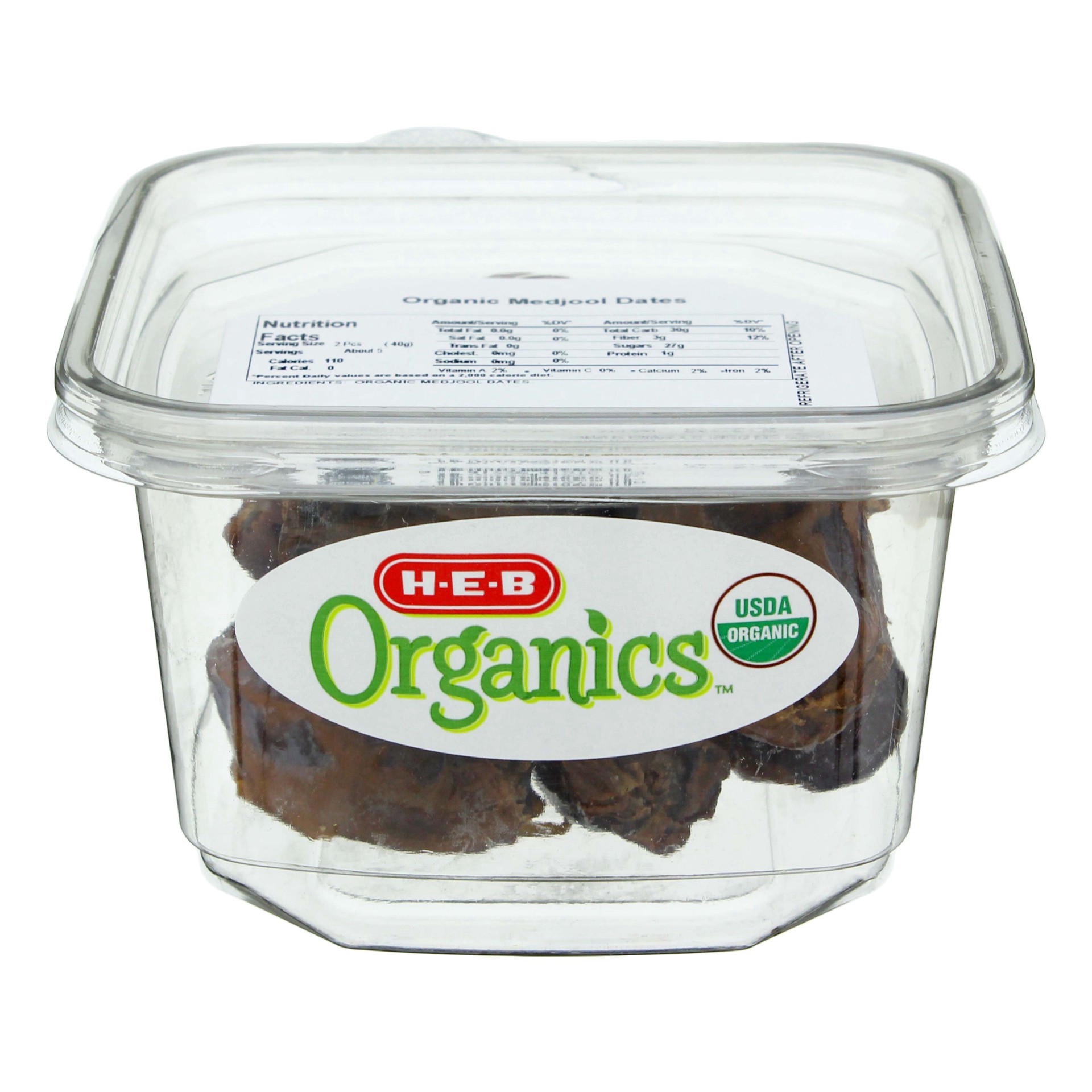 slide 1 of 1, H-E-B Organic Medjool Dates, 1 ct