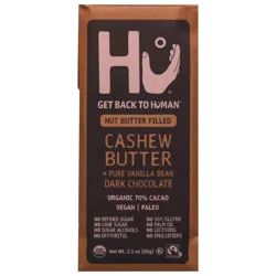 Hu Cashew Butter + Vanilla Bean Dark Chocolate Bar, 2.1 Ounce Bar, 1 Count