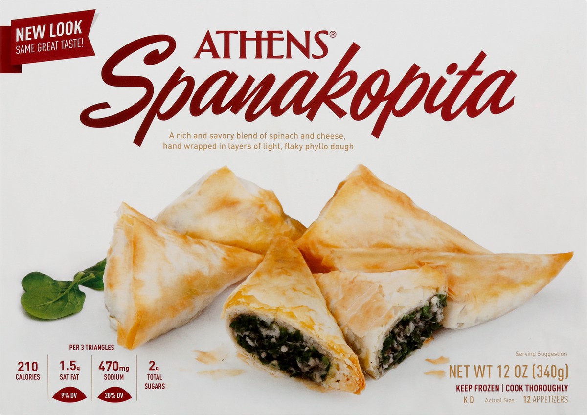 slide 12 of 13, Athens Spanakopita 12 ea, 12 ct