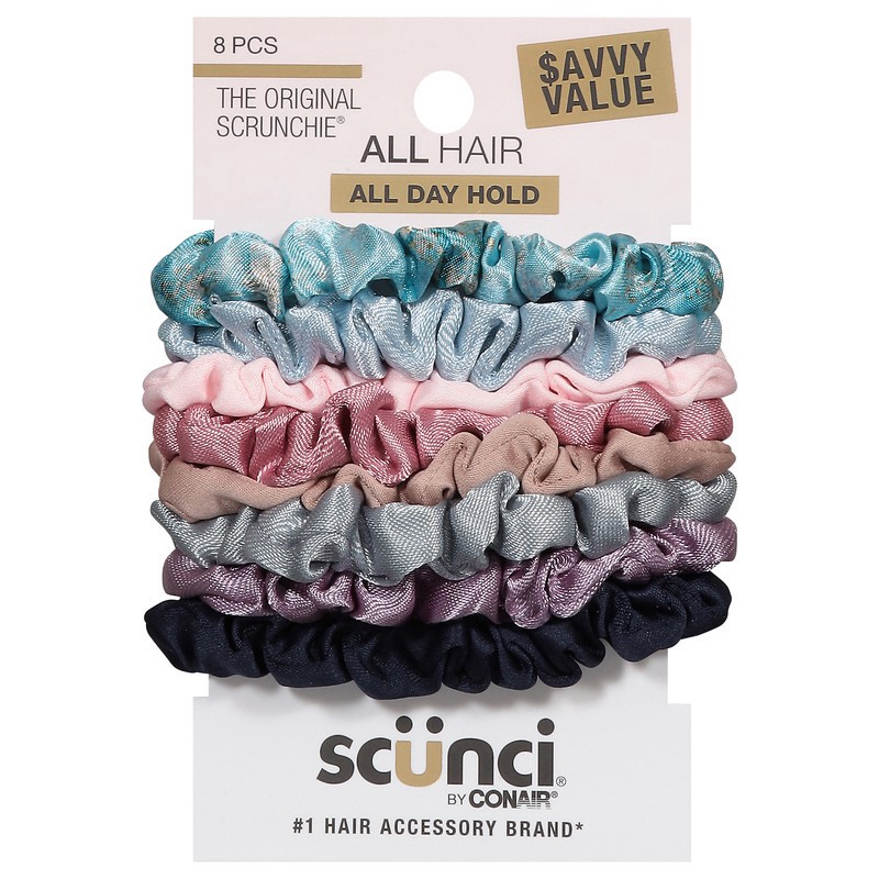 slide 1 of 4, scünci Scrunchies 8 ea, 8 ct