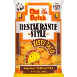 Old Dutch Zesty Taco Restaurante Style Tortilla Chips - 13 oz
