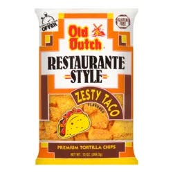 Old Dutch Zesty Taco Restaurante Style Tortilla Chips - 13 oz