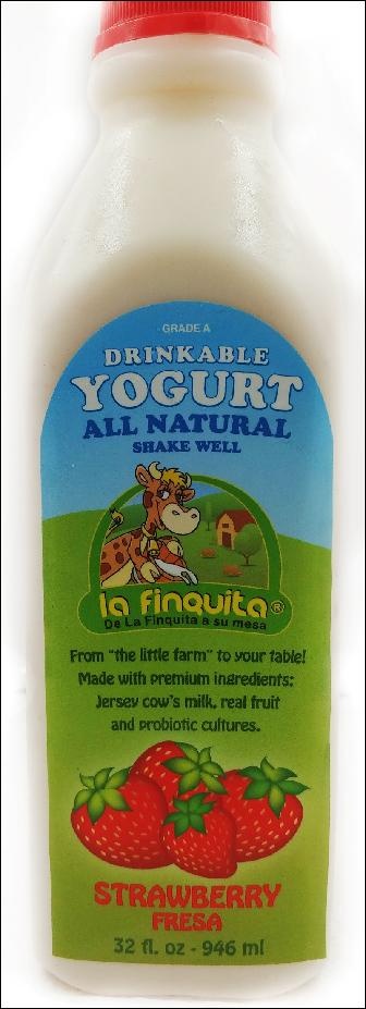 slide 1 of 1, La Finquita L/Finq Yog Straw Drnk 32Z, 32 fl oz