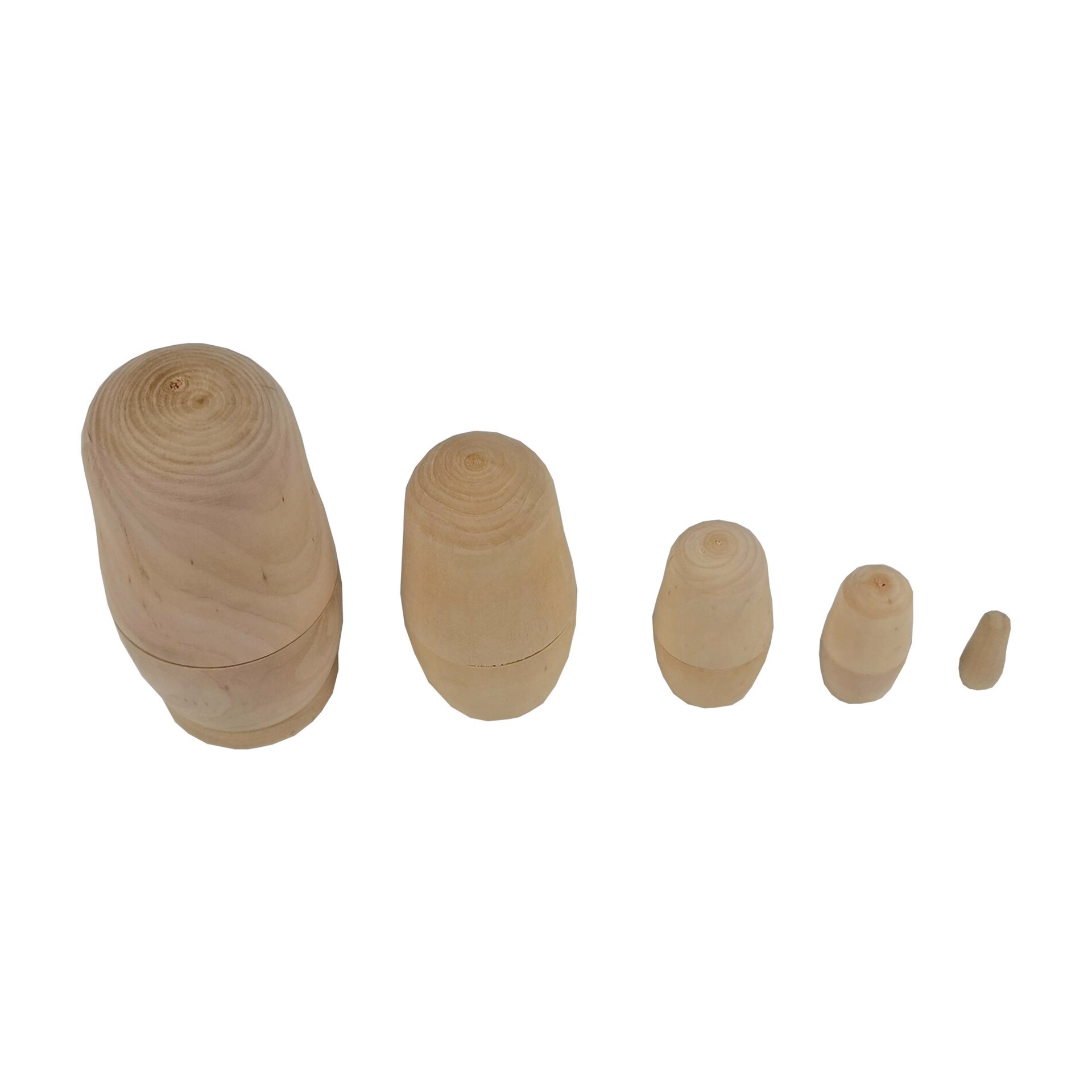 slide 3 of 3, Unfinished Wood Nesting Doll Set By Make Market, 2.1 in x 2.1 in x 4.1 in