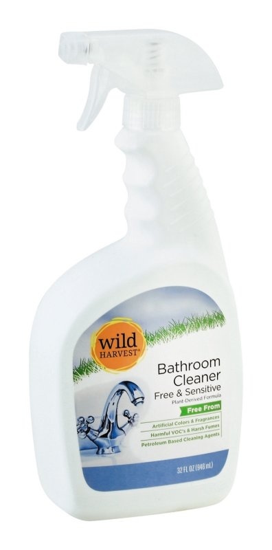 slide 1 of 1, Wild Harvest Free & Sensitive Bathroom Cleaner, 32 oz