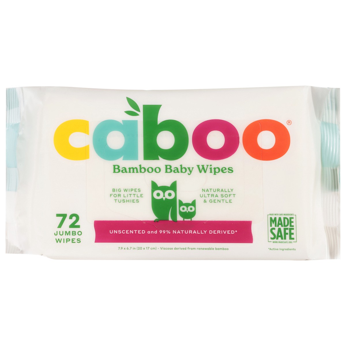 slide 1 of 13, Caboo Unscented Bamboo Baby Wipes Jumbo 72 ea, 72 ct