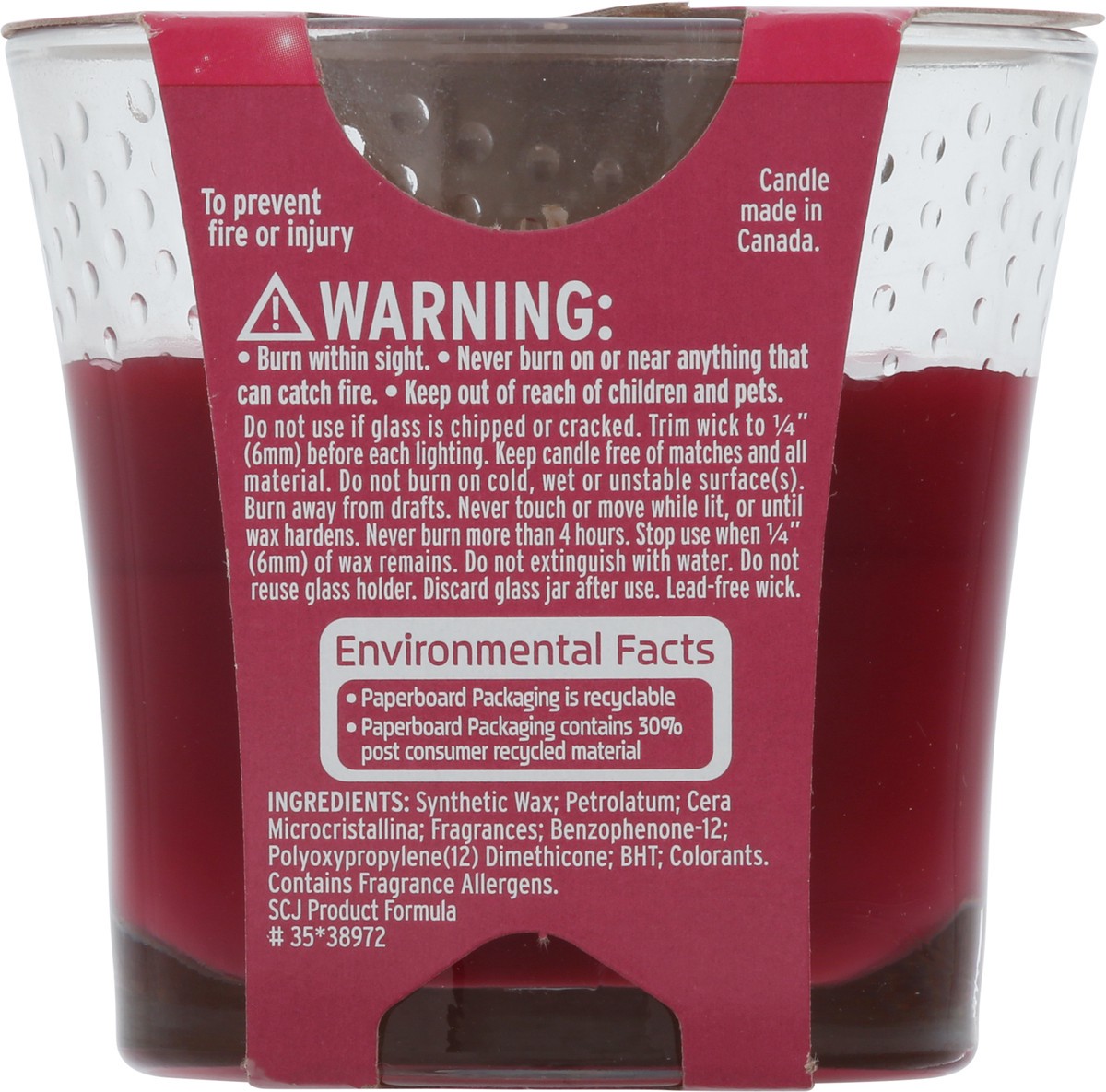 slide 7 of 9, Glade Candle, Small Scented Candle, Cranberry Oh So Merry, 3.4 oz, 3.4 oz