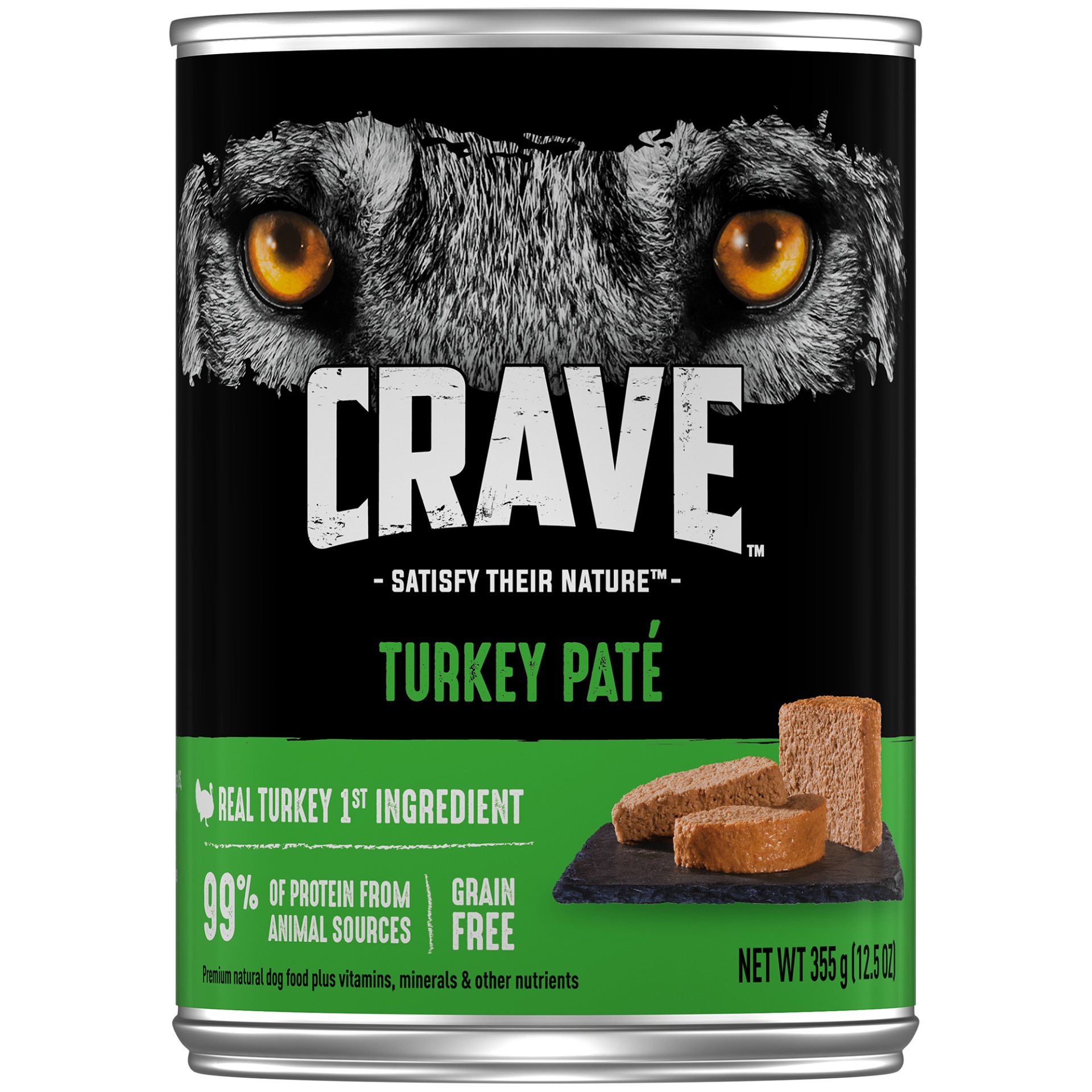 slide 1 of 7, CRAVE Adult Wet Dog Food Turkey Pate, 12.5 oz