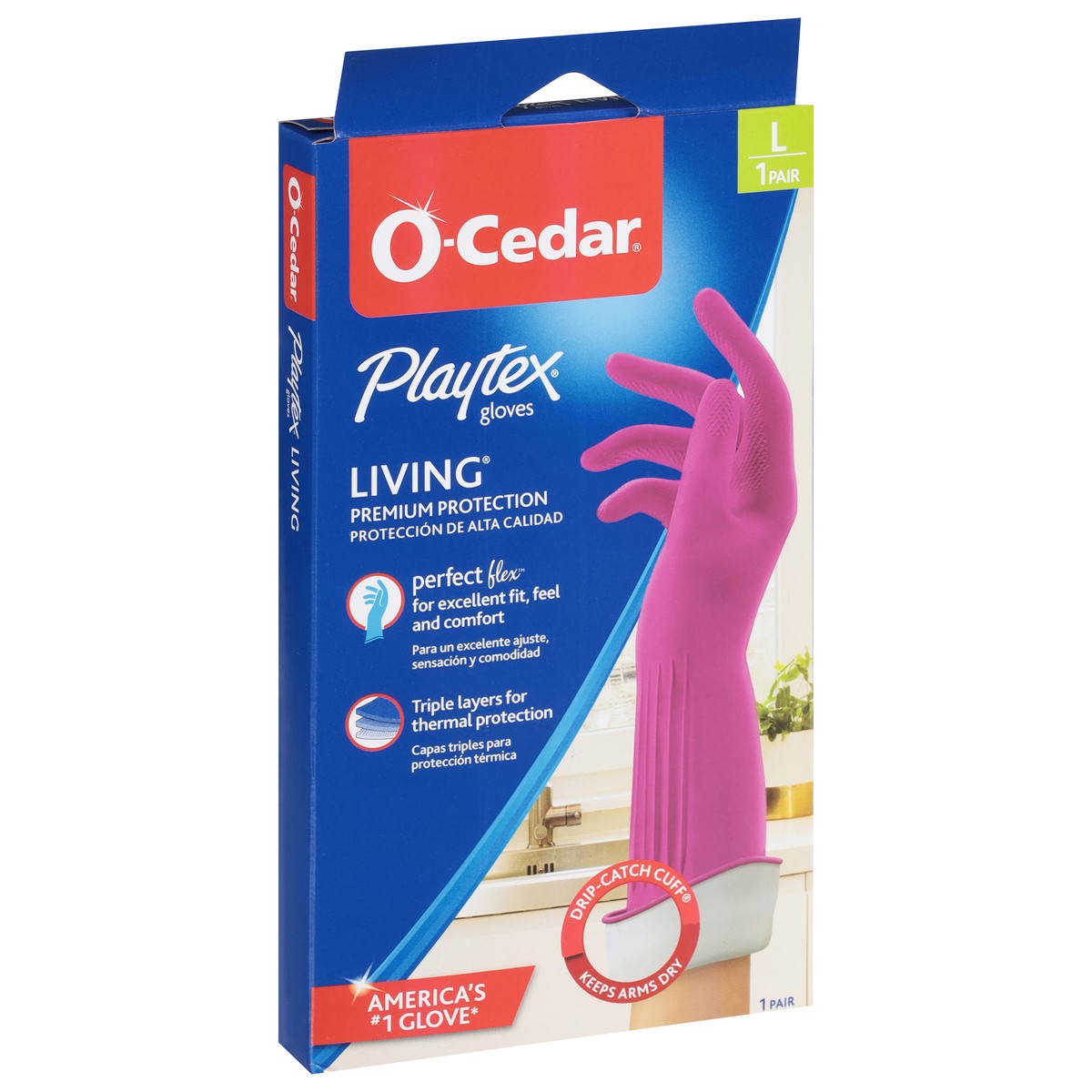 slide 6 of 9, O-Cedar Playtex Living Gloves Large 1 ea, 1 ct