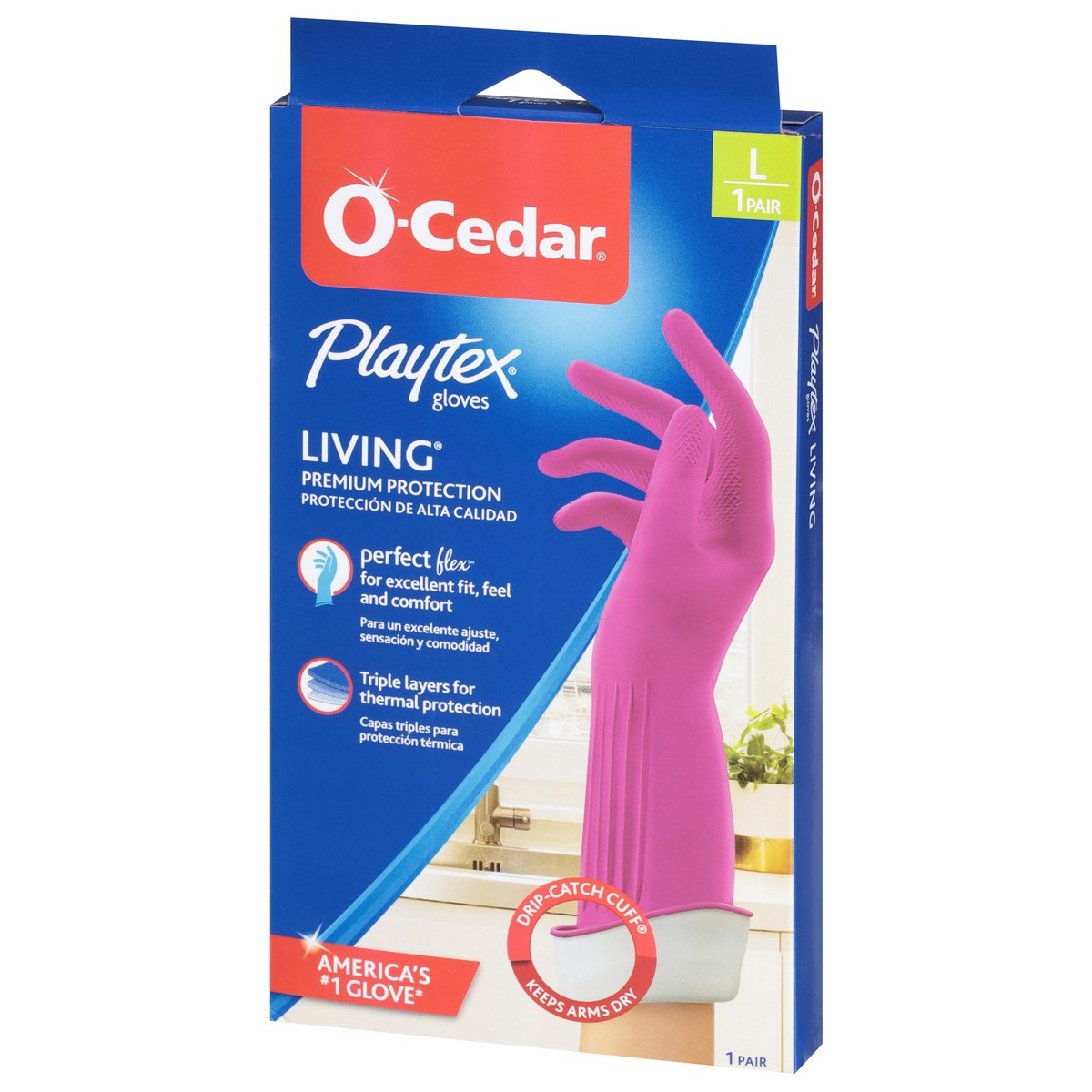 slide 3 of 9, O-Cedar Playtex Living Gloves Large 1 ea, 1 ct