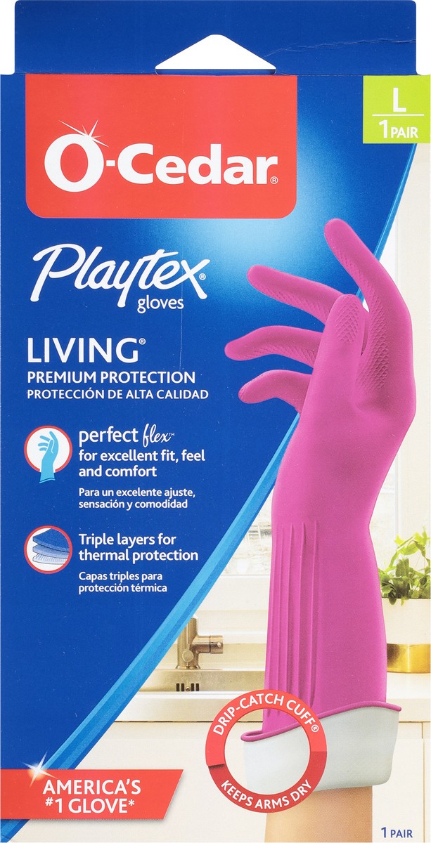 slide 5 of 9, O-Cedar Playtex Living Gloves Large 1 ea, 1 ct