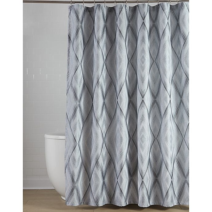 slide 1 of 1, Croscill Echo Shower Curtain - Slate Grey, 72 in x 72 in