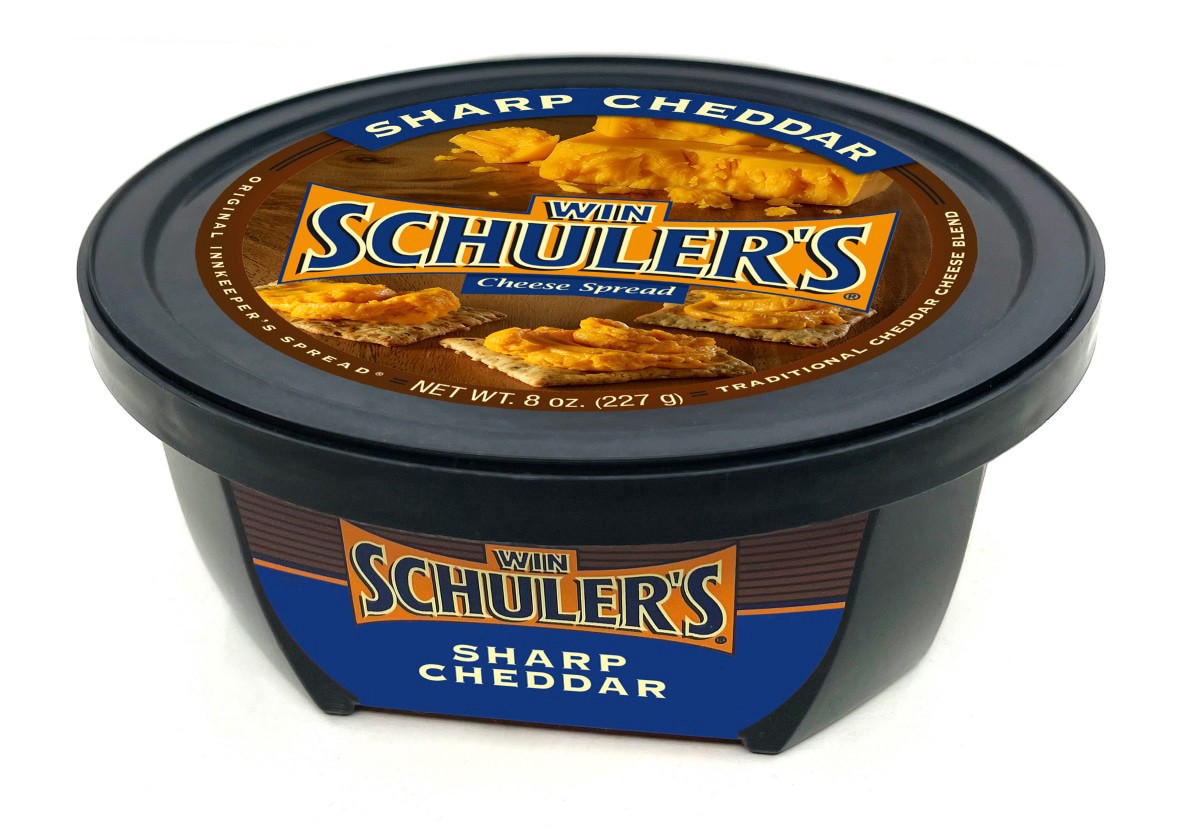 slide 1 of 13, Win Schuler's Sharp Cheddar Cheese Spread 8 oz, 8 oz