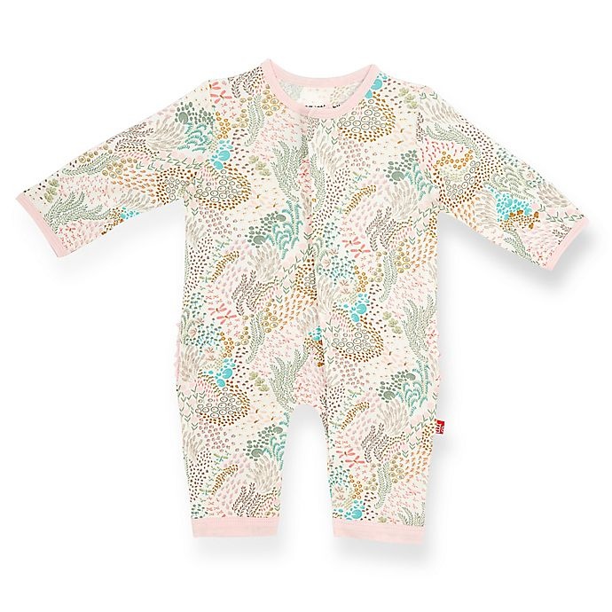 slide 1 of 1, Magnetic Me by Magnificent Baby Magnetic Coverall Newborn Coral Cay, 1 ct