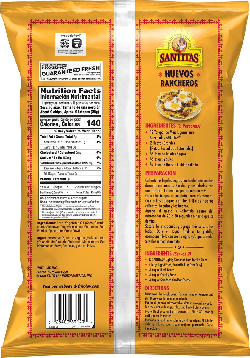 slide 6 of 6, Santitas Lightly Seasoned Tortilla Chips 11 oz, 11 oz