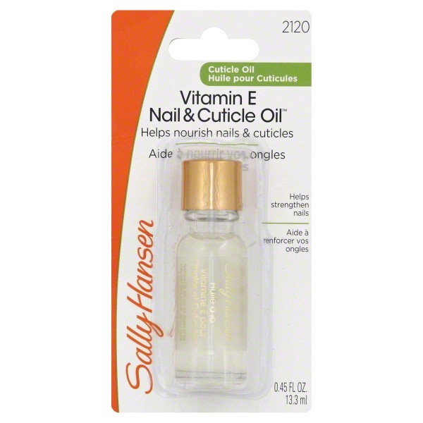 slide 1 of 1, Sally Hansen Nail Treatment Vitamin E Nail & Cuticle Oil, 0.45 oz