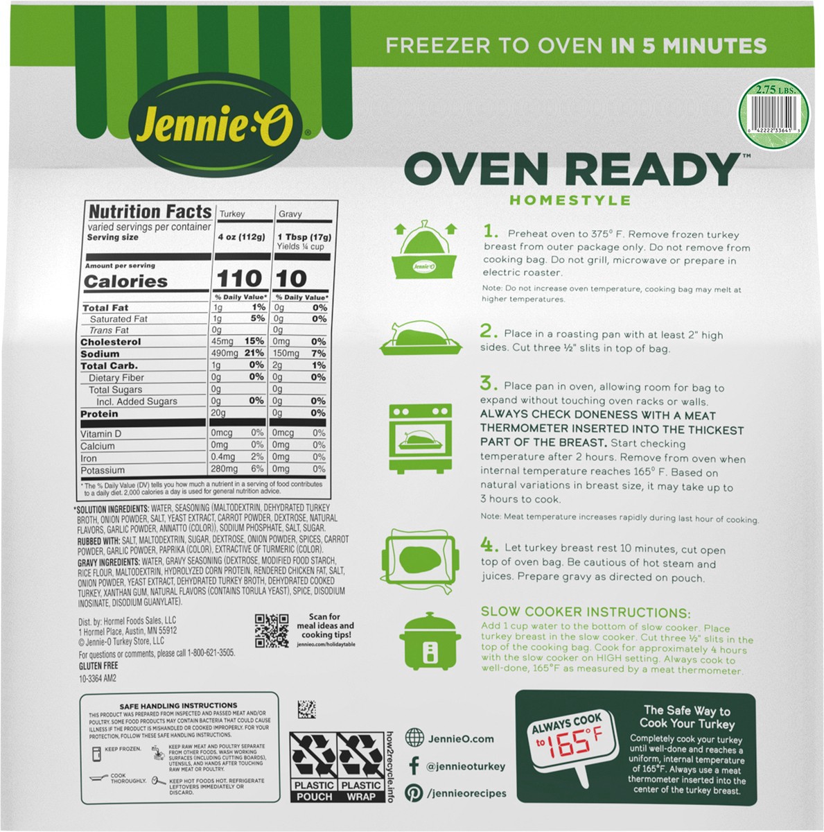 slide 4 of 5, Jennie-O Oven Ready Homestyle Boneless Turkey Breast, 2.75 lb