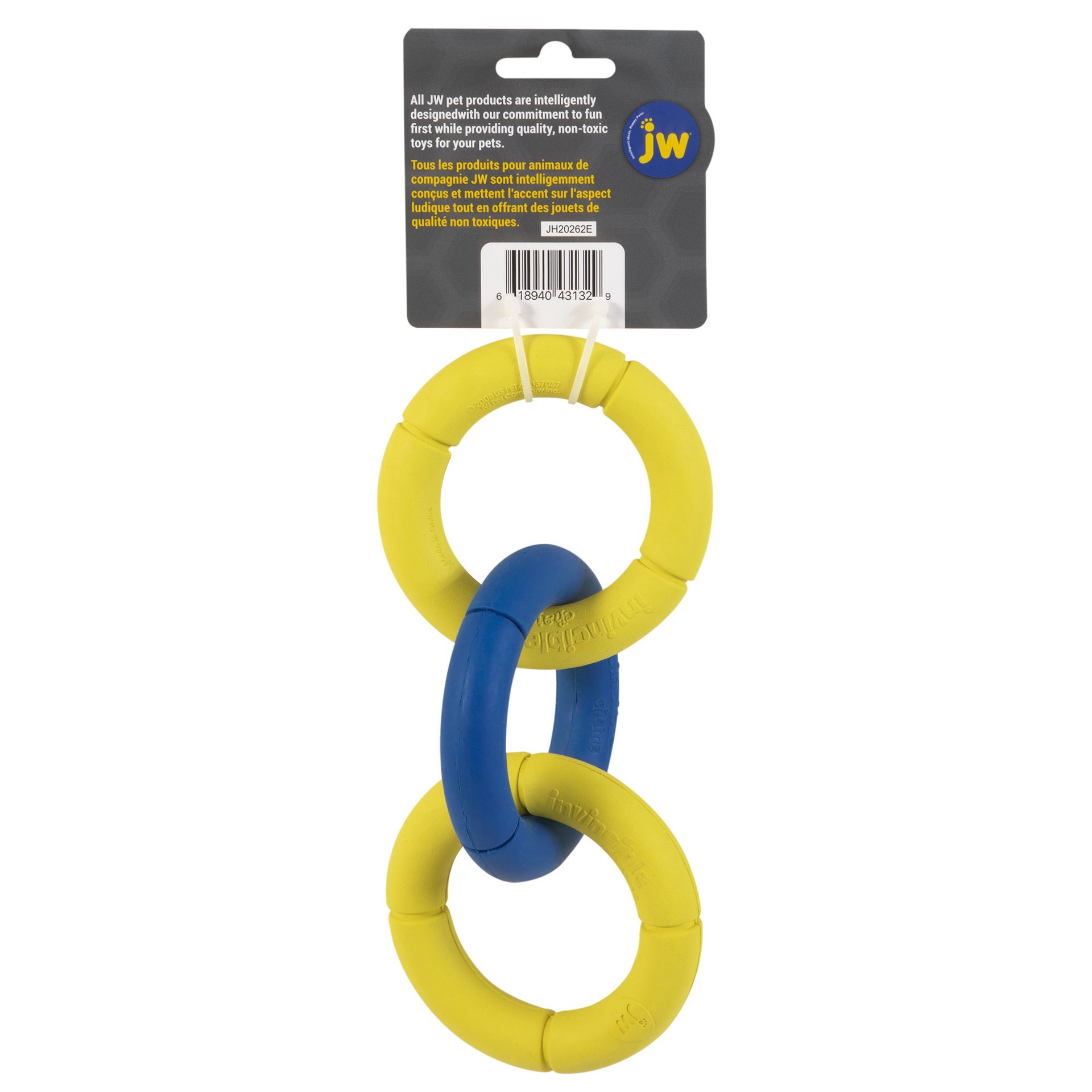 slide 3 of 10, JW Pet JW Invincible Chains Dog Toy, 1 ct