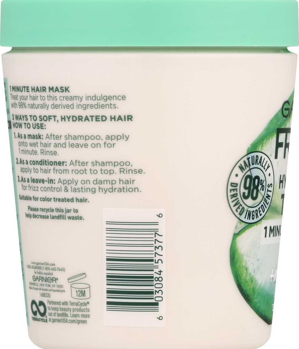 slide 7 of 9, Garnier Fructis Aloe Extract Treat Hydrating 1 Minute Hair Mask 13.5 oz, 13.5 oz