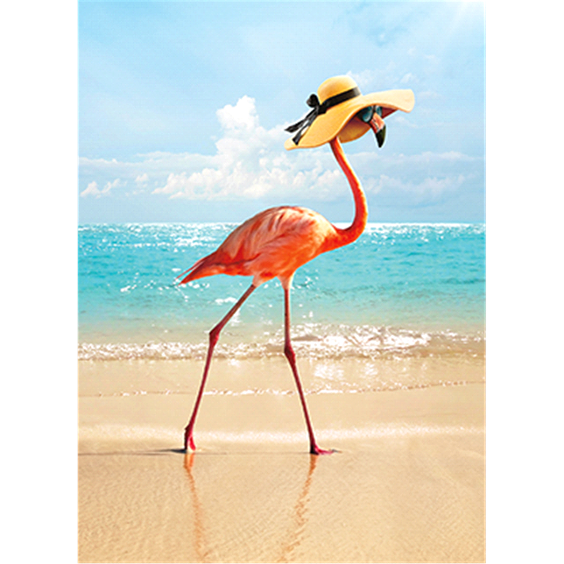 slide 1 of 1, Avanti Card Mothers Day Fancy Flamingo On Beach, 1 ct