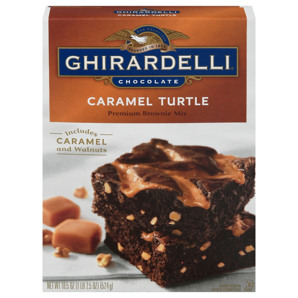 slide 1 of 8, Ghirardelli Chocolate Caramel Turtle Brownie Mix, 18.5 oz