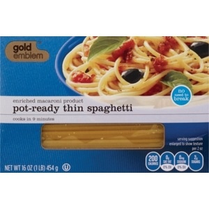 slide 1 of 1, CVS Gold Emblem Pot-Ready Thin Spaghetti, 16 oz