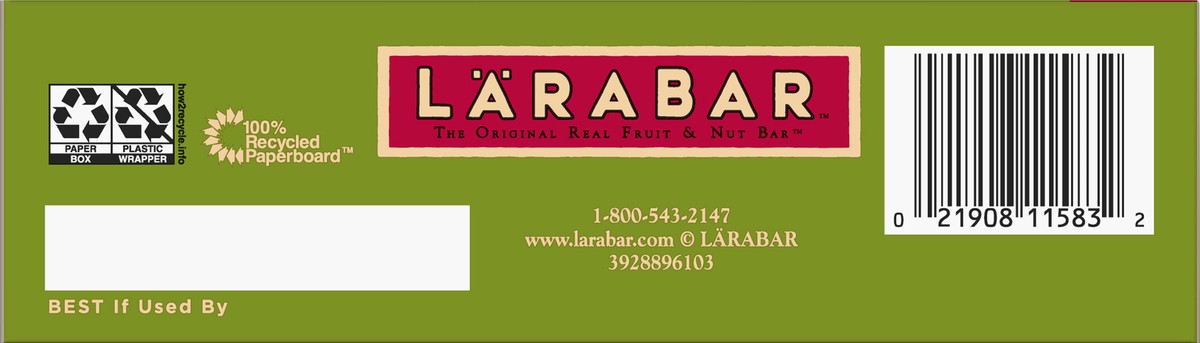 slide 8 of 9, LÄRABAR Apple Pie, Gluten Free Vegan Fruit & Nut Bars, 1.6 oz bars, 8 ct, 8 ct