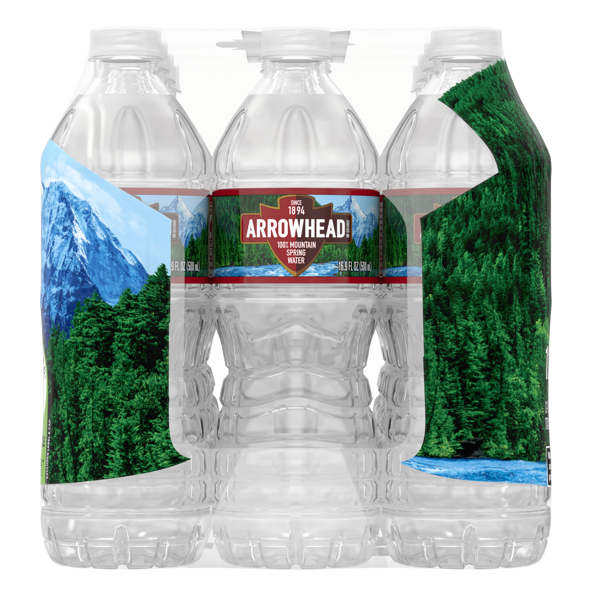 slide 4 of 5, Arrowhead Brand 100% Mountain Spring Water- 12 ct; 16.9 fl oz, 12 ct; 16.9 fl oz