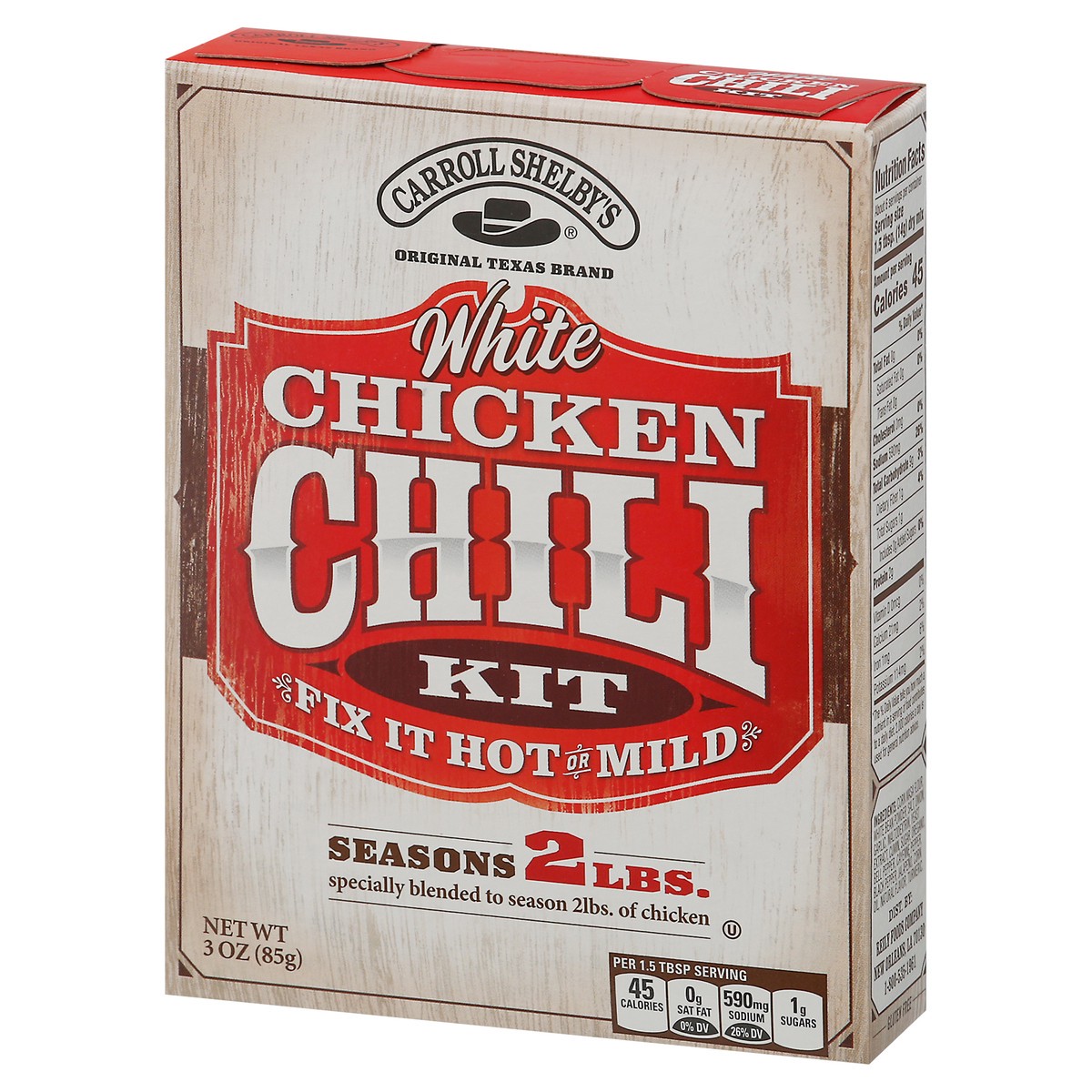 slide 2 of 9, Carroll Shelby's White Chicken Chili Kit, 3 oz