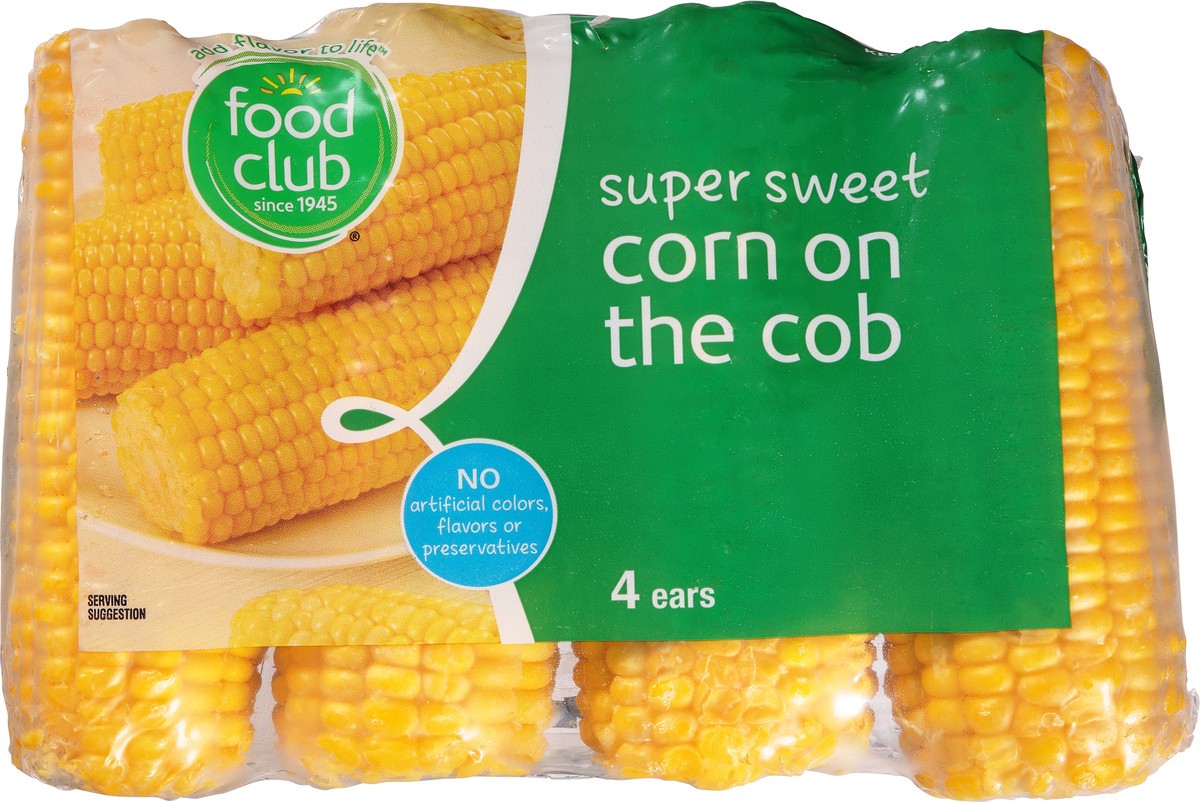 slide 14 of 14, Food Club Corn On The Cob, Super Sweet, 4 ct