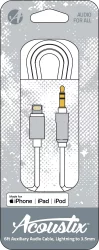 Acoustix 3.5mm to Apple Lightning Braided Auxiliary Cable - White