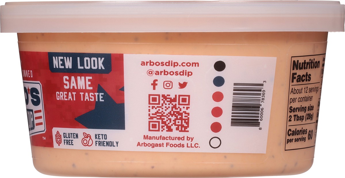 slide 3 of 9, Arbo's Spicy Cheese Dip 12 oz, 12 oz