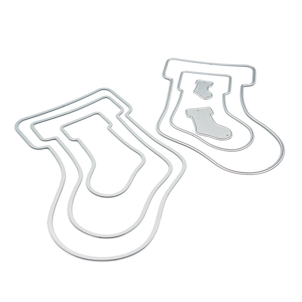 slide 2 of 3, Stocking Cutting Die Set By Recollections, 5 in x 6.7 in