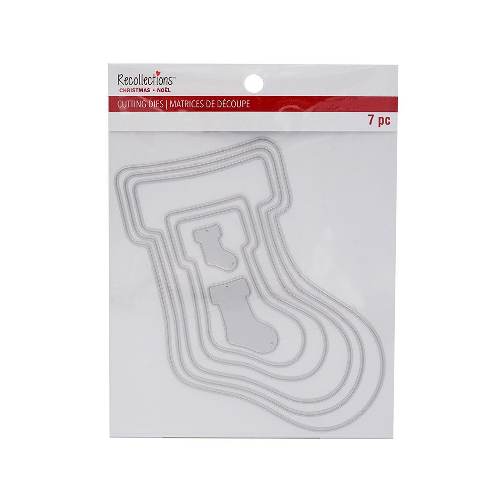 slide 3 of 3, Stocking Cutting Die Set By Recollections, 5 in x 6.7 in