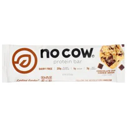 No Cow Chocolate Chip Cookie Dough Vegan Protein Bar - 2.12 oz