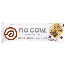 No Cow Chocolate Chip Cookie Dough Vegan Protein Bar - 2.12 oz