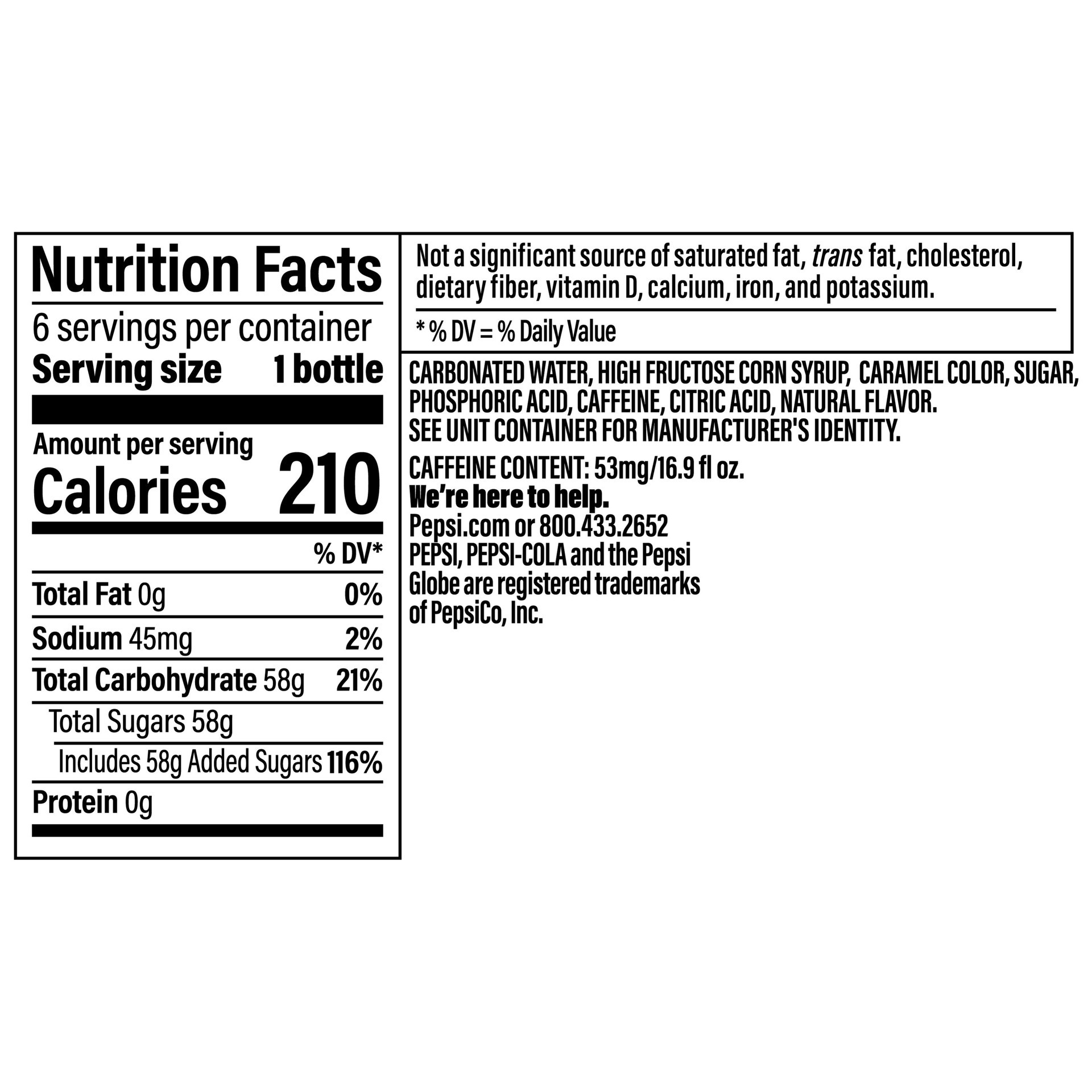 slide 3 of 5, Pepsi Cola 16.9FlOz 6Pk, 6 ct; 16.9 fl oz