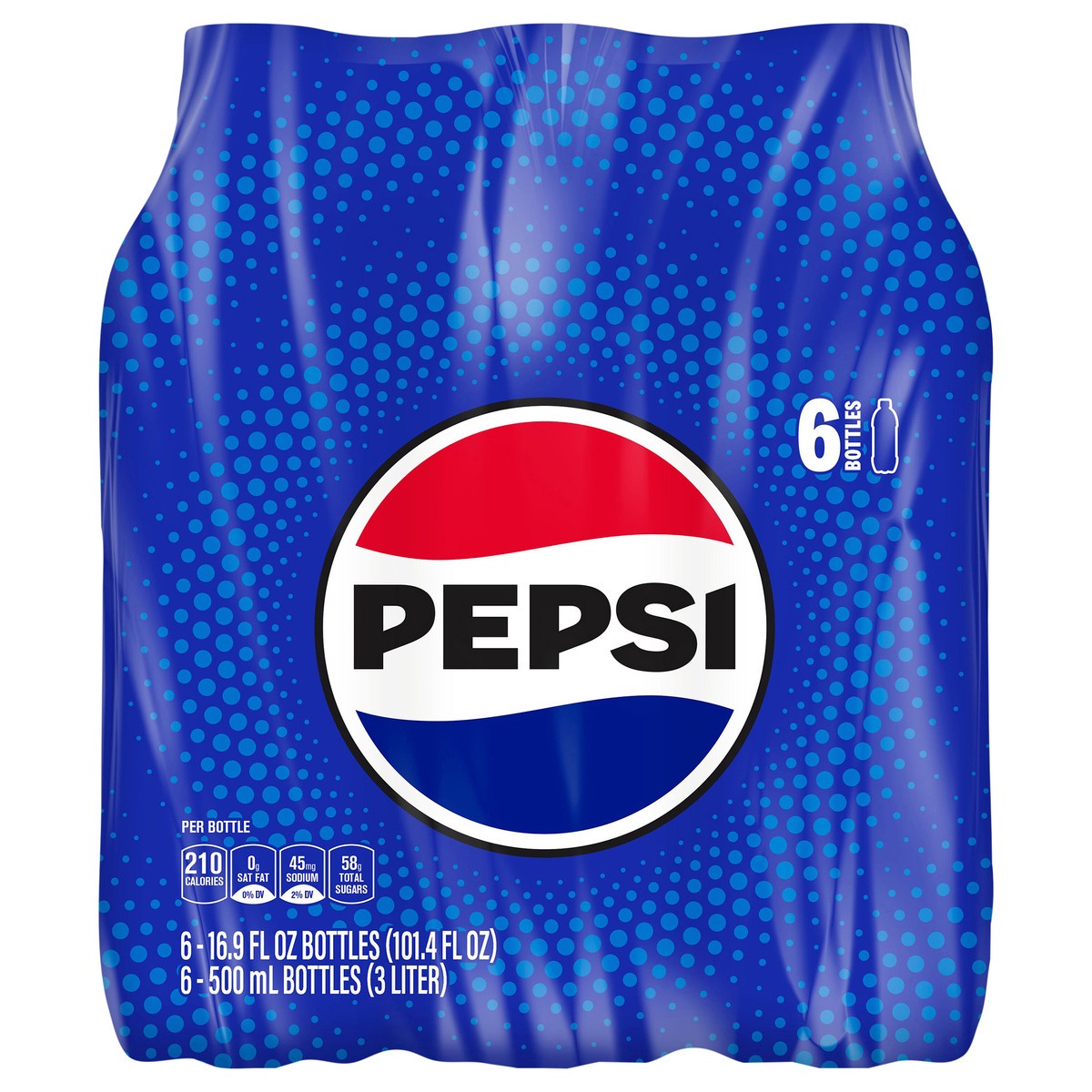 slide 1 of 5, Pepsi Cola 16.9FlOz 6Pk, 6 ct; 16.9 fl oz